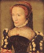 CORNEILLE DE LYON Portrait of Gabrielle de Roche-chouart Portrait of Gabrielle de Roche-chouart vbd oil painting artist